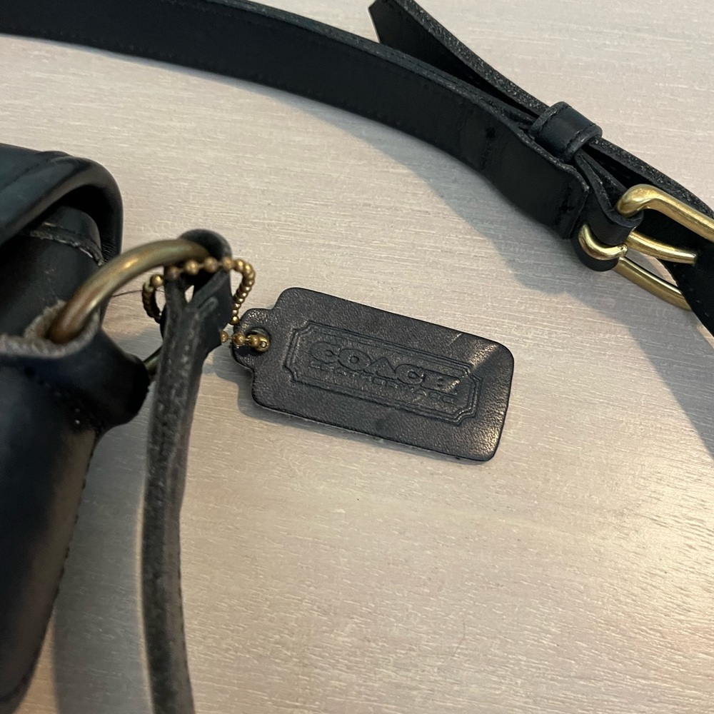 Coach Vintage 80s 90s Black Leather M5C 9908 Devon‎ Handbag - Picture 4 of 10